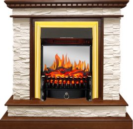 Каминокомплект Royal Flame Calgary с очагом Fobos FX M Brass