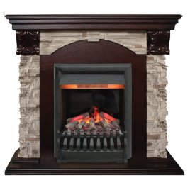 Каминокомплект RealFlame Dublin ROCK STD/EUG AO с очагом 3D Oregan