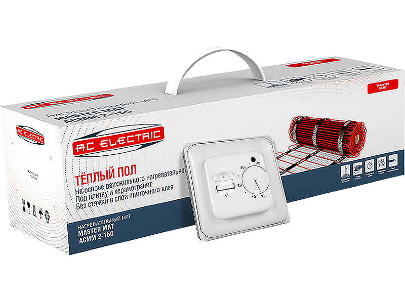 Комплект теплого пола AC Electric ACMM 2-150-2 с терморегулятором